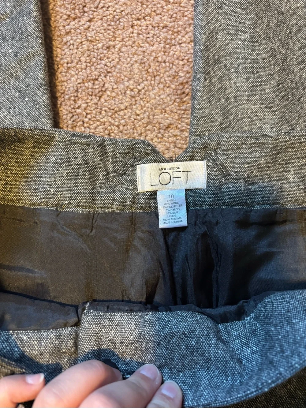 LOFT Women's Gray Tailored Dress Pants